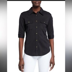 Frame Denim 70s Knit Short-Sleeve Shirt